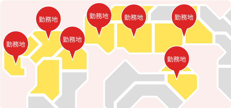 制限なし(本社+店舗展開地域全域)