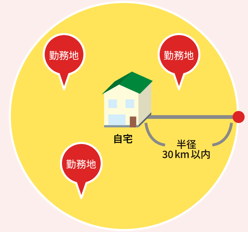 自宅から半径30km圏内の店舗
